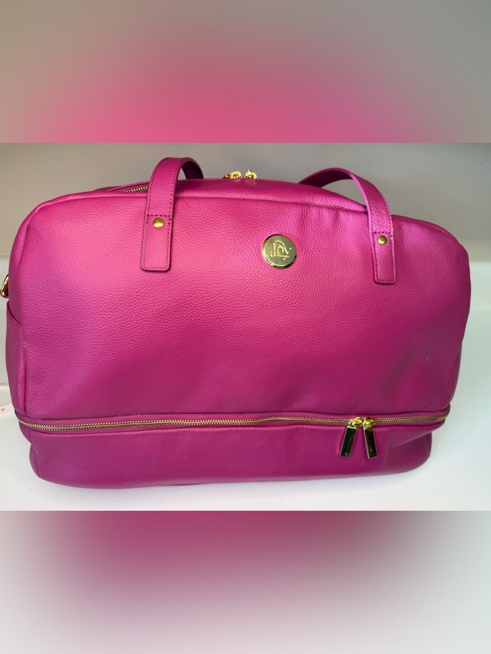 Joy Mangano Leather Duffle Bag